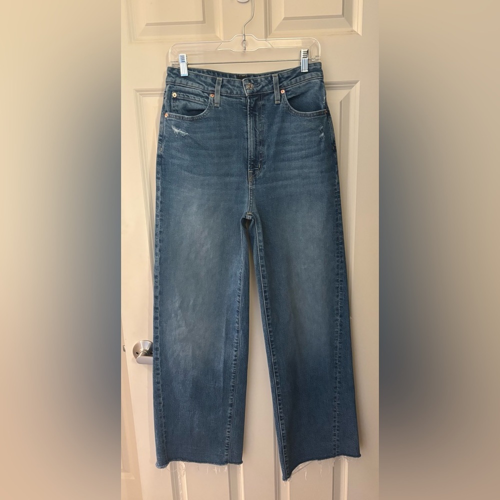 Edwin Organic Cotton Made in USA Wide Leg High Rise Jeans, Size 28